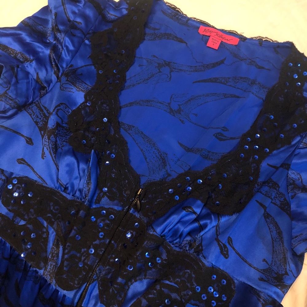 Betsey Johnson silk pterodactyl dress size 8